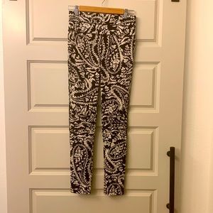 Free People Movement Black & White Floral Active Pants
